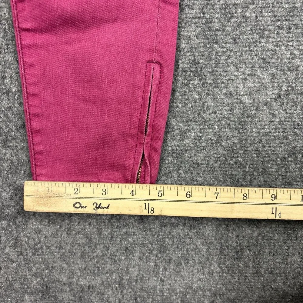 Free People Skinny Zip Ankle Jeans Womens Size 24 Pink